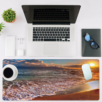 NIYLYNSYN Mouse Pad Large Nice Sunset Non-Slip Game Desk Mat with Stitched Edge Laptop Keyboard Desk Pad for Work Home Gaming (35.4 x 15.7 Inches)