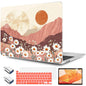 TWOLSKOO Compatible with MacBook Pro 13 inch Case 2023-2016 A2338 M2/M1 A2251 A2289 A2159 A1989 A1706, Plastic Hard Shell Cover & Keyboard Skin & Screen Protector, Colorful Hydrangea