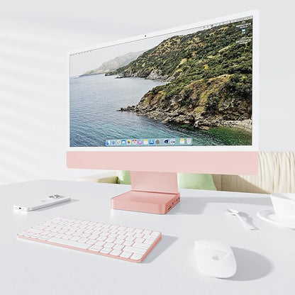 USB C HUB for iMac 24 inch 2021/2023, PULWTOP USB Hub Adapter iMac Accessories for M1/M3 with USB C 10Gbps 3*USB A SD/TF, Docking Station Support Expand M.2 SSD (Not Included), Color not for i.Mac M4
