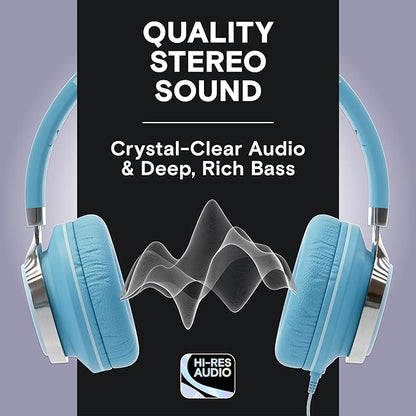 ARTIX CL750 USB C Wired Headphones with Mic & Volume Control Noise Isolating for iPhone 15-16, Samsung Computer Earphones Wired, On-Ear with Wire, Plug in and Play
