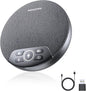 Bluetooth Conference Speakerphone with 4 Mics, AI Noise Reduction, 360° Voice Pickup, 2600mAh Battery, Bluetooth/USB-C/Dongle, Daisy Chain for Large Rooms, Compatible with Zoom/Teams/Skype