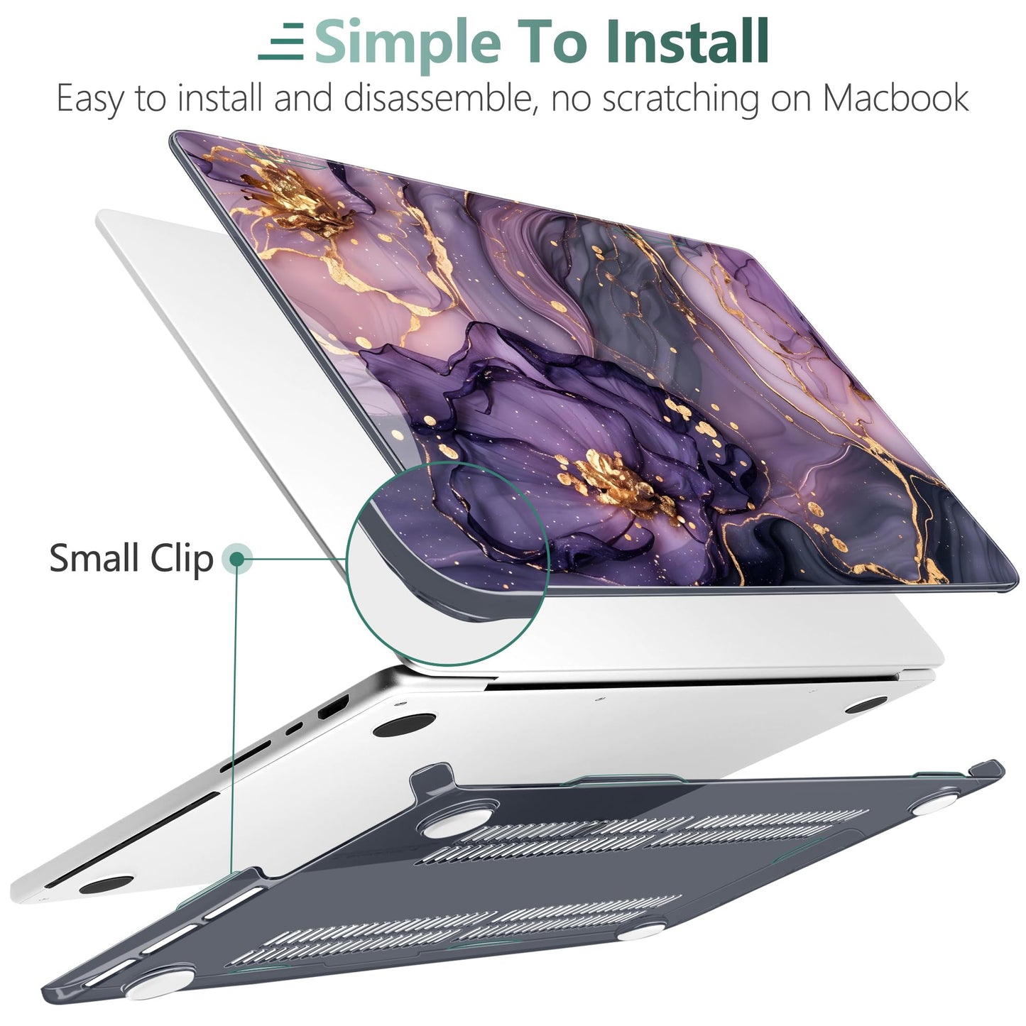 DONGKE Compatible with MacBook Pro 16 Inch Case (2026-2021 Release, M5 M4 M3 M2 M1 Pro/Max Chip), Plastic Hard Shell Cover with Keyboard Cover & Screen Protector for MacBook Pro 16", Marble & Flower
