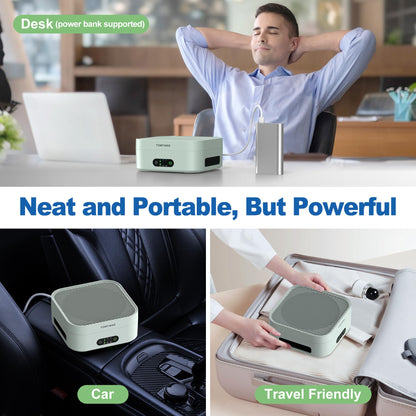 Air Purifiers for Home 600 Sq.Ft, TDBYWAE H13 True HEPA Air Purifier with USB Cable for Pets Dust Dander Pollen Odor Smoke, Small Portable Air Purifier for Bedroom Office Desktop Car RV (Green)