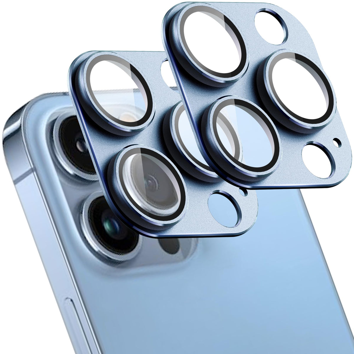 SHANG PIN JIA 2 Pack Camera Lens Protector for iPhone 16 Pro/16 Pro Max,[Not Easy to Breakn ] AR Tempered Glass Strong Adsorption Metal Camera Cover Screen-Black