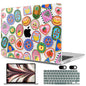 MEEgoodo Case for M5/M4/M3/M2 MacBook Air 13 inch 2026 2025 2024 2022, Fit Model A3449/A3240/A3113/A2681, Case Compatible with MacBook Air 13.6-inch, Gold Flowers Lilies