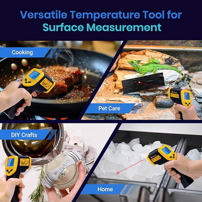 Etekcity Infrared Thermometer Temperature Gun 1080, -58°F to 1130°F for Meat Food Pizza Oven Griddle Accessories, Heat Gun for Cooking, Kitchen, Fridge, Reptile,BBQ