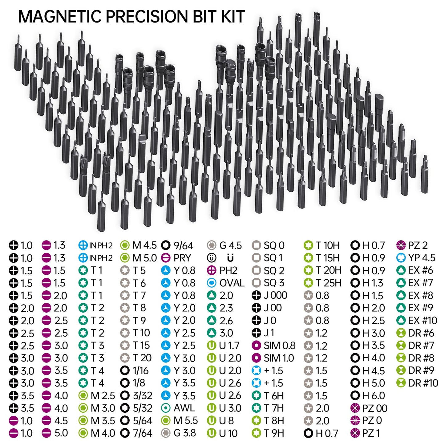Mini Precision Manual Screwdriver Set,JAKEMY 180 in 1 Laptop Screwdriver Repair Tool Kit,Magnetic Multi-Bit Tiny Manual Screwdriver Bit Kit for DIY,Computer,PS5,Xbox,RC Car,Jewelers,Glasses,Watch,Home