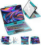 SIBEITU Keyboard Case for iPad Pro 13 Inch (M5 2025 / M4 2024), 360 Rotatable iPad Pro 13 Clear Cover with Multi-Touch Trackpad, 7-Color Backlight & 3 Brightness, High-Tech Visible PCB Design, Blue