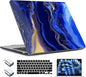 TWOLSKOO Compatible with M4 MacBook Air 13.6 inch Case 2025-2022 Release M4 A3240 M3 A3113 M2 A2681, Plastic Hard Shell & Keyboard Cover & Type C Adapter & Screen Protector, Abstract Marble