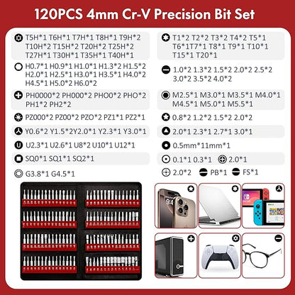 XOOL 200 in 1 Precision Screwdriver Set, Electronics Repair Tool Magnetic Driver Kit with 164 Bits for Phone, MacBook, Computer, Laptop, PC, Tablet, PS4, Xbox, Nintendo, Game Console