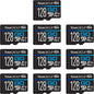 TEAMGROUP GO Card 128GB x 10 Pack MicroSDXC UHS-I U3 V30 4K for Action Cameras & Drone High Speed Flash Memory Card with Adapter for Outdoor Sports&Vlog, 4K Shooting,GoPro&Insta360&DJI TGUSDX128GU366