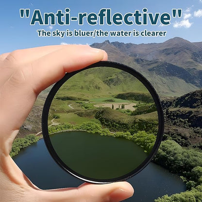 67mm Clip-on CPL Phone Camera Lens Filter, Polarized Camera Lens Filter CPL Filter for iPhone 16 15 Pro Max Plus 14 13 Pro Max Mini 12 11 X XS Galaxy