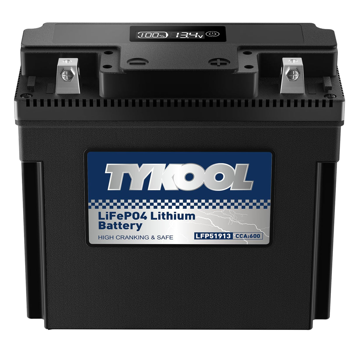 TYKOOL LFP20CH-BS-PRO LiFePO4 Lithium Battery, Replaces YTX20CH-BS YTX20CH, 420CCA 7Ah fits for BMW K1600GT GTL R1250RT R1200RT (2014-2023) Suzuki KingQuad 750 (2008-2024), [- +]