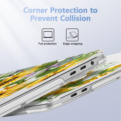 Lepeoac for MacBook Pro 16 inch Case 2019 2020 Release Model A2141, Plastic Hard Shell Cover with Keyboard Cover & Screen Protector for MacBook Pro 16 inch with Touch Bar & Touch ID, Sunflowers