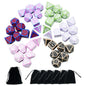 SmartDealsPro 5 x 7-Die Double-Colors Polyhedral Dice Sets with Pouches for D&D DND RPG MTG Dungeon and Dragons Table Board Roll Playing Games D4 D6 D8 D10 D% D12 D20