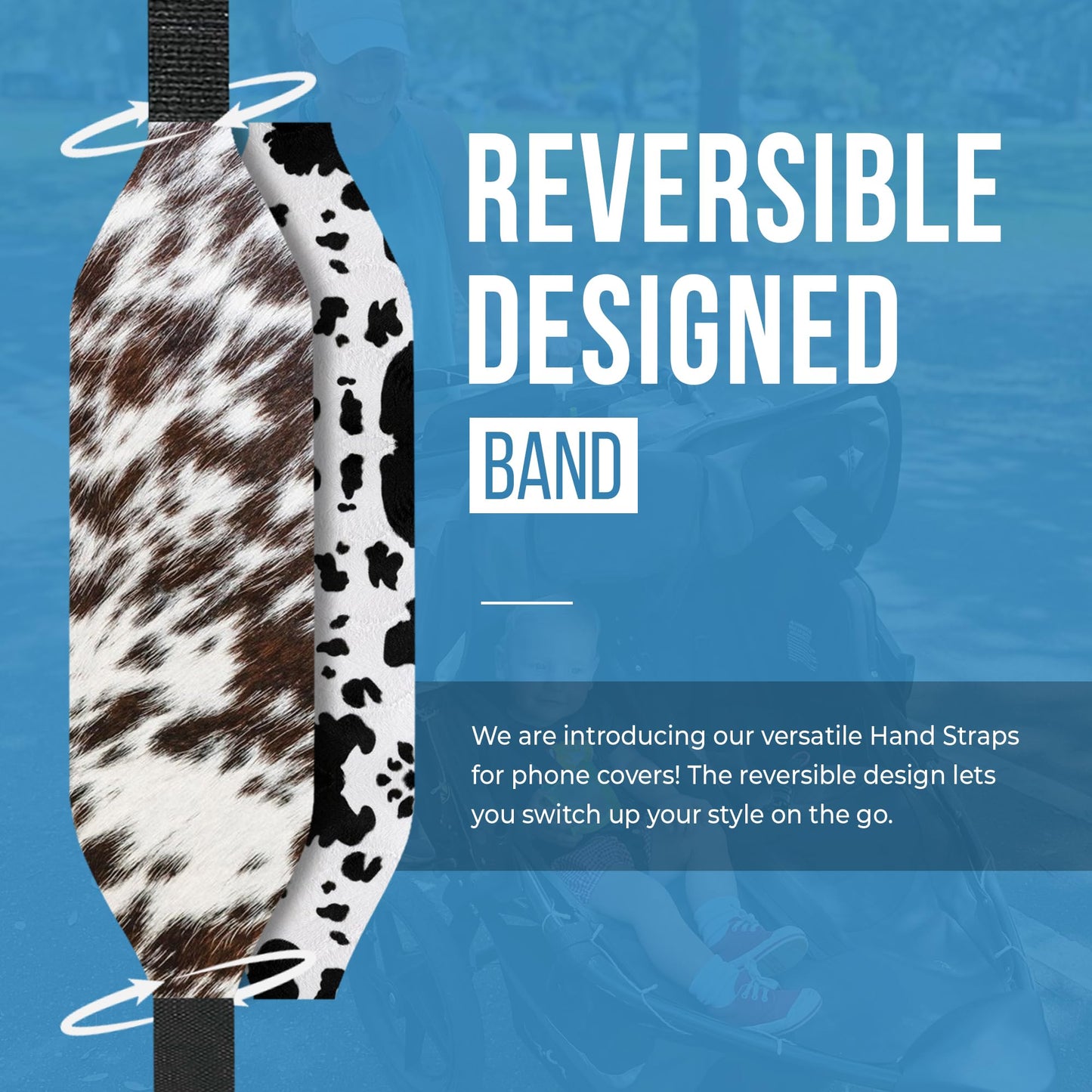 Switchbands Phone Grip Strap - Reversible Finger Holder for Phone Back, Customizable Anti-Slip Design, Wireless Charging Compatible Detachable Holder for iPhone - Its a Mood