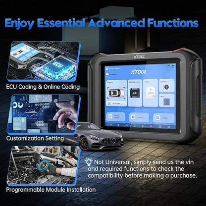 XTOOL D9S Automotive Diagnostic Tool, Wireless OBD2 Scanner with ECU Coding, Topology, Bidirectional Scan Tool 2.0 with FCA, 45+ Resets, Full System, PMI, CAN FD/DoIP, 3-Yr Update
