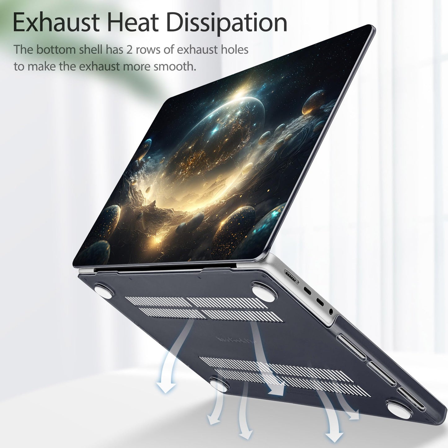 Tuiklol for MacBook Pro 14 Inch Case 2026 2025 2024 2023 2022 2021 Release M5/M4/M3/M2/M1 A2442 Pro/Max,Hard Shell Case with Screen Protector for Touch ID, Birth of Galaxy