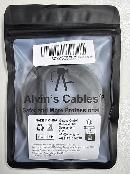 Alvin's Cables M12 8 Pin Male to RJ45 Shielded Ethernet Cable M12 X Coded 8 Position Cat6a Cable for Cognex Industrial Camera 8M/26ft