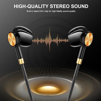 USB C Headphones Earbuds 3 Pack - USB C Earphones Noise Isolating, in-Ear Type C Ear Buds Wired with Microphone Heavy Bass Compatible with Phones, Android and Other Interfaces (Type C)