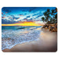 ITNRSIIET Mouse Pad with Stitched Edge Premium Textured Smooth Precise Operation Waterproof Washable Non-Slip Rubber Base Desktop Protection Mat, 10.2×8.3×0.12 inches, Rose Gold Leopard Print