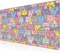 Mouse Pad, Large Cute Christmas Cats Desk Mat, Extended Non-Slip Gaming Keyboard Mousepad Desk Pad, Thick Stitched Edges Waterproof Mouse Mat 31.5"x15.7" (Cartoon Christmas Kittens)
