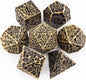 Haxtec Metal DND Dice Set Polyhedral D&D Dice Compatible with Dungeons and Dragons Gift TTRPG Antique Bronze Metal Dice