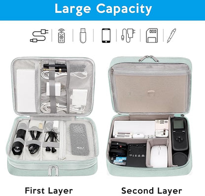 Electronic Organizer Travel Case, Travel Cord Organizer Case Portable Waterproof Cable Organizer Bag for Charger, Cord, USB, Power Bank, Earphone