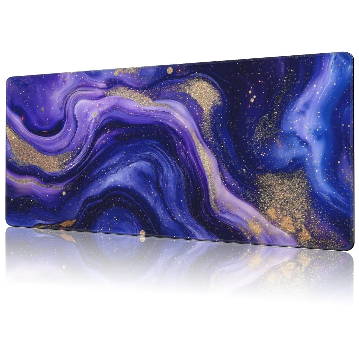 NIYLYNSYN Mouse Pad Large Wave in The Night Sky Non-Slip Game Desk Mat with Stitched Edge Laptop Keyboard Desk Pad for Work Home Gaming (35.4 x 15.7 Inches)