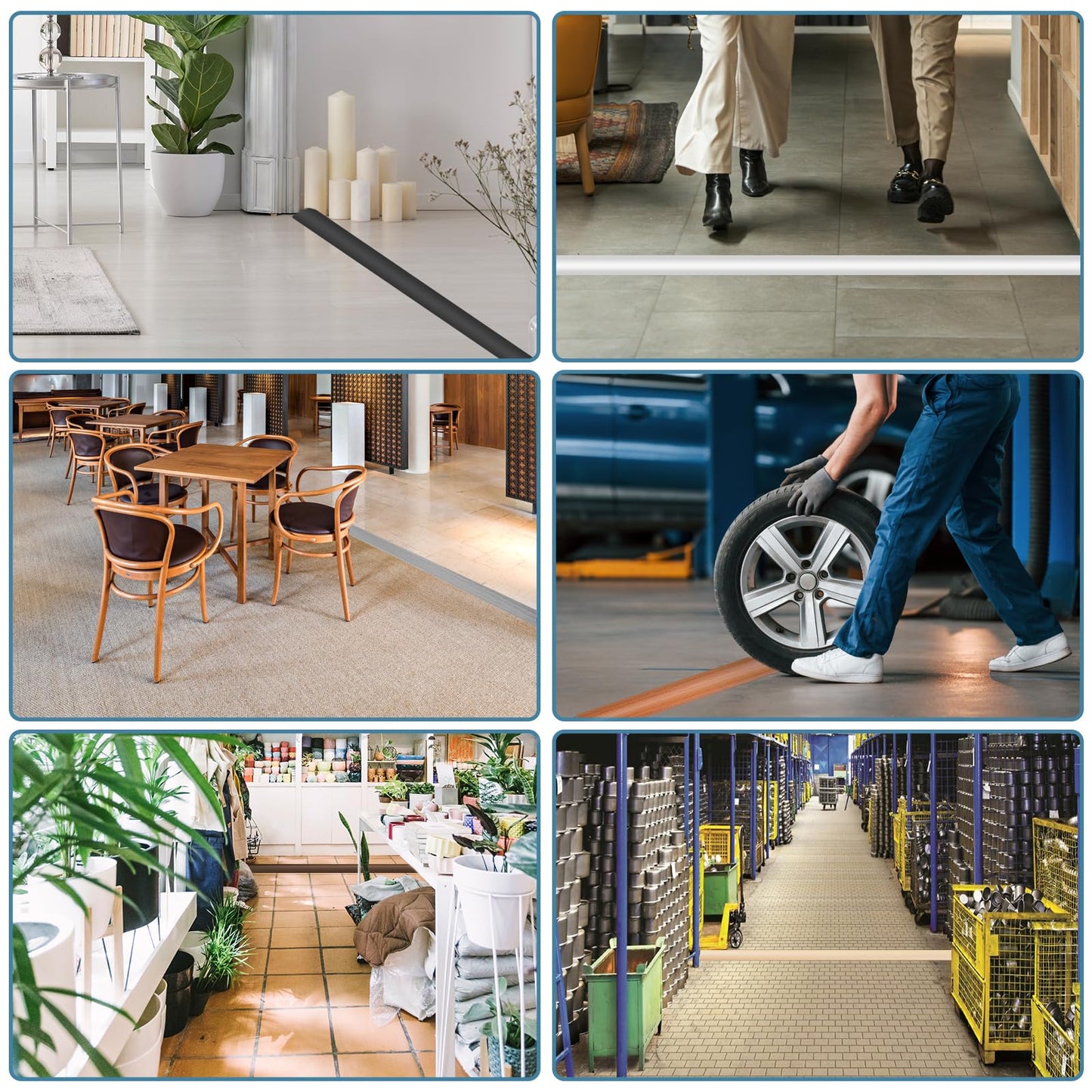 Floor Cord Covers for Wires 12FT Cable Hider Wire Cover Self Adhesive Cord Hider Floor for Offices, Homes, Workshops, Warehouses Cable Cavity 0.39" W x 0.27" H