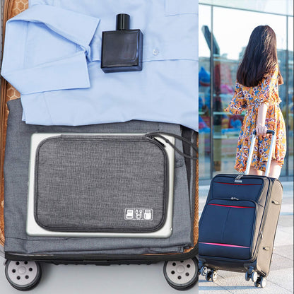 SELLYFELLY Travel Electronics Organizer Portable Cable Organizer Bag for Storage Electronic Accessories Case for Cord,Phone,Charger,Flash Drive (Gray)