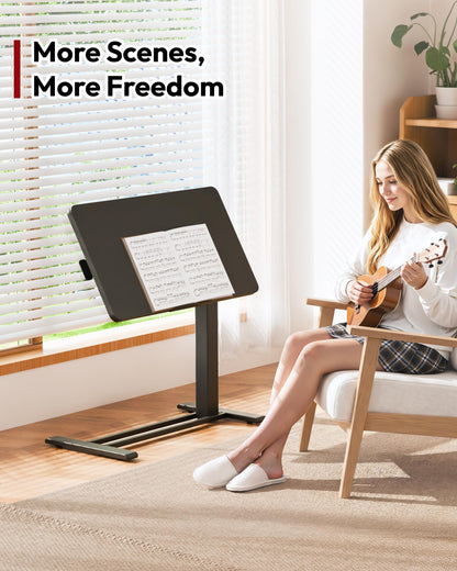 SANODESK Pneumatic 90° Tilt Top 32x18'' Medical Adjustable Overbed Table