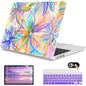 Mektron for 2026 MacBook Air 13-inch M5 Laptop Case A3449 with 13.6-inch Liquid Retina Display Fits 2025 A3240 M4 2024 A3113 M3 2023 A2681 M2 Printed Shell for MacBook Air 13.6", Dahlia Flower C035