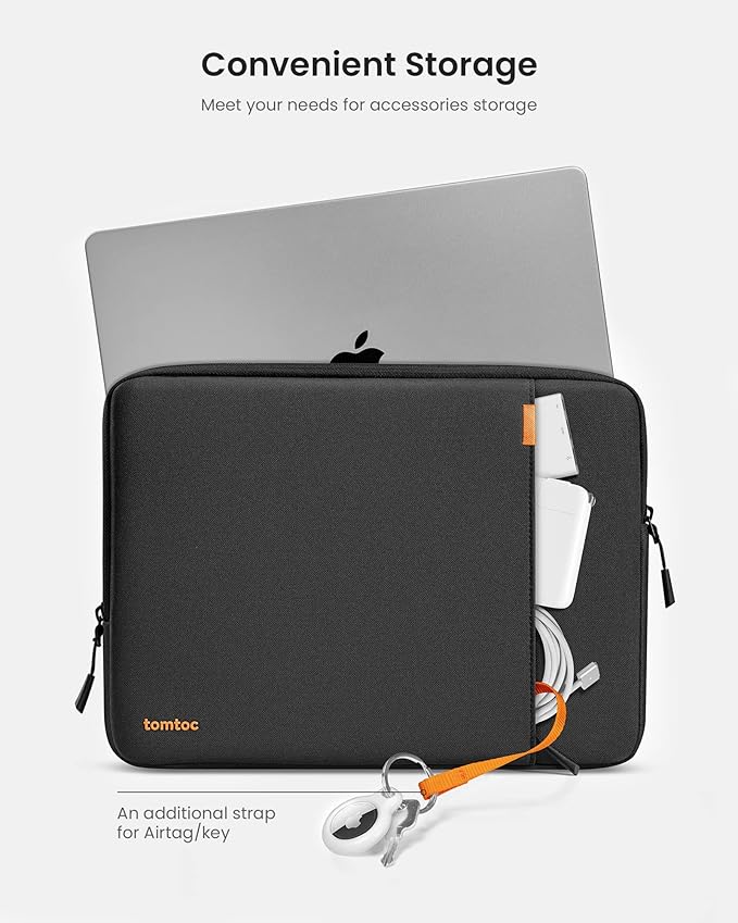 tomtoc 360 Protective Laptop Case Sleeve for 14 Inch Lenovo, HP, ASUS, Dell, Acer Laptop Notebook Ultrabook, Water-Resistant Shockproof Computer Bag with Accessory Pocket