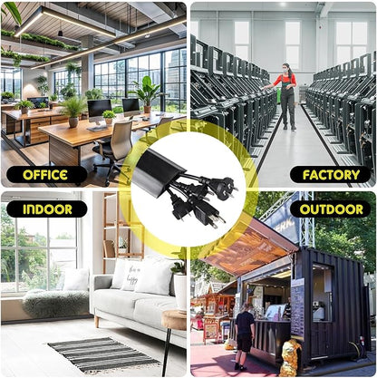 Pangda 10 FT Floor Cable Cover Heavy Duty Cord Cover Protector Power Cable Protector Soft Extension, Organize and Protect Wire on Floor for Home Office or Outdoor Settings (Black)