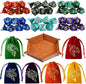 DND Dice Set 42 Pcs Polyhedral Dungeons and Dragons Rolling Dice for D&D RPG MTG Table Games Dice Bulk with Colorful Drawstring Bags and Dice Tray (Single)