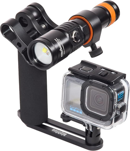 GoPro HERO12 Waterproof Action Camera Dive Kit with 5.3K60 UHD Video, 27MP HDR Photos - Bundle with Protective Housing, Video Light Pack, Camera Tray, Double Clip, 64GB microSD Card