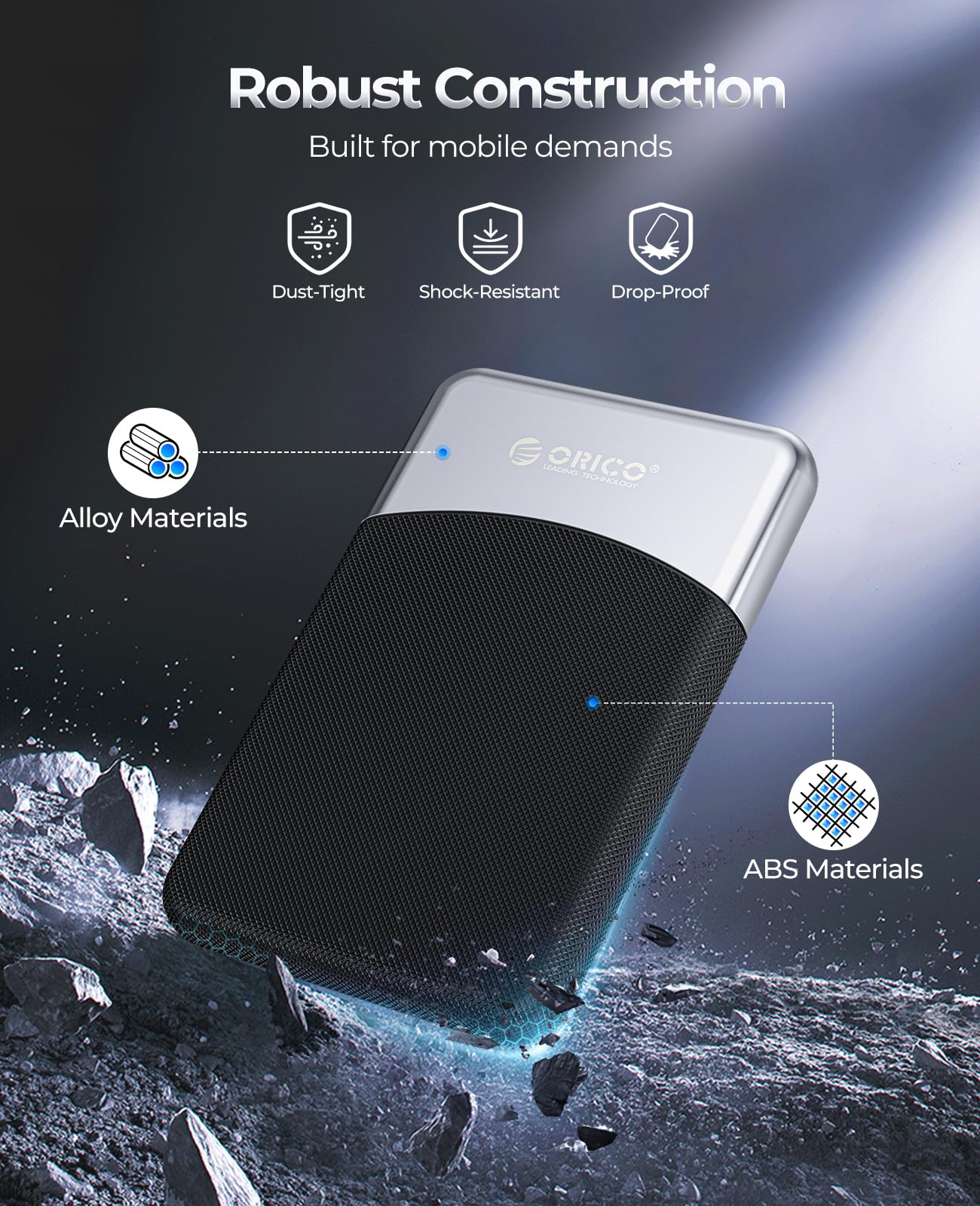 ORICO M25PRO 512GB Portable External SSD, Up to 460MB/s