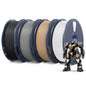 SUNLU PETG Filament 1.75mm,4kg,Black+White+Grey+Oak