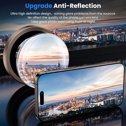 WSKEN for iPhone 16 Pro/iPhone 16 Pro Max Camera Lens Protector - [Original Shooting Model] Shatterproof Ultra HD Tempered Metal Glass Camera Screen Protector Cover Film Accessories