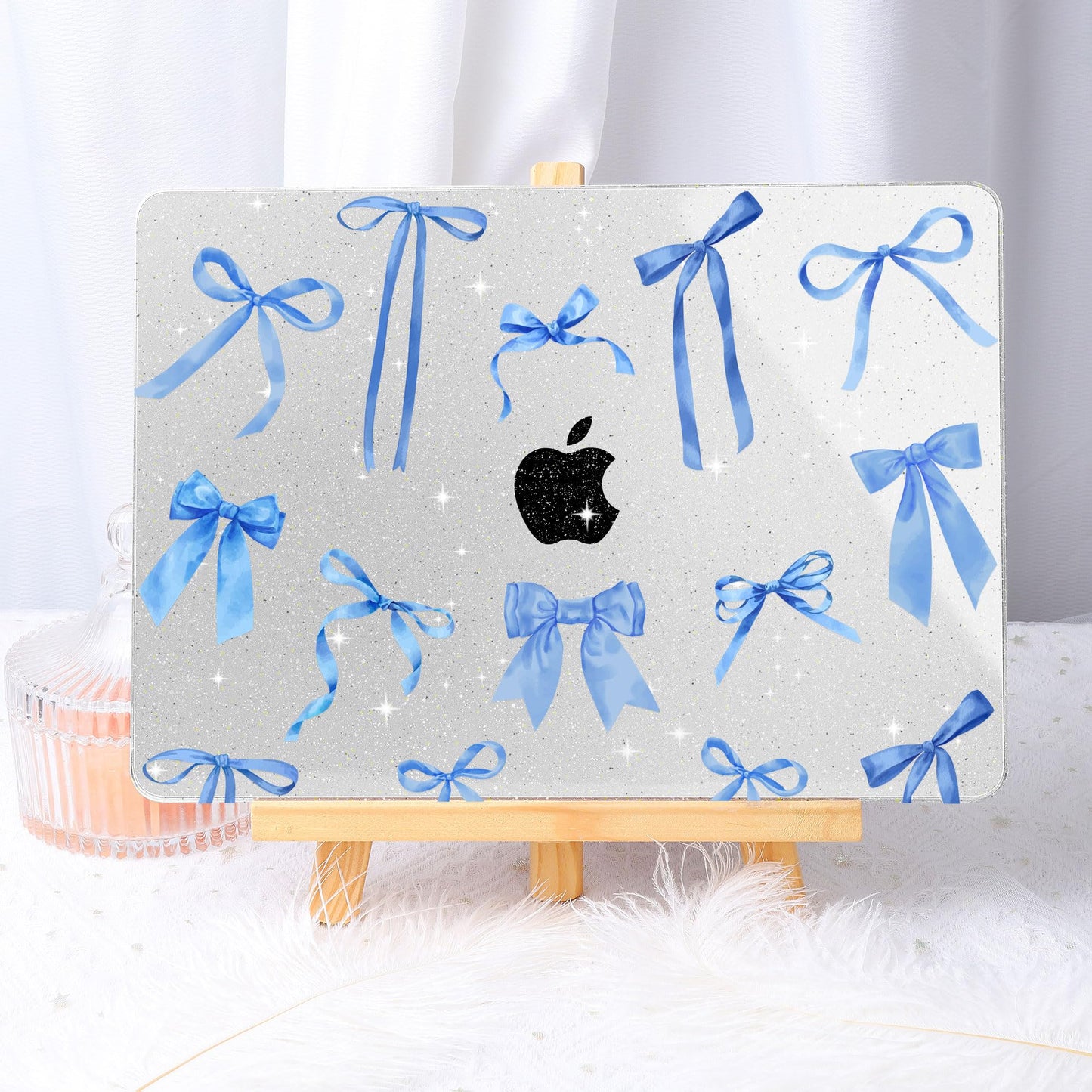 May Chen Case for MacBook Air 13/13.6 inch M5 A3449 M4 A3240 M3 A3113 M2 A2681, 2026 2025 2024-2022, Plastic Hard Shell with Keyboard Cover & Screec Protector, Watercolor Bows