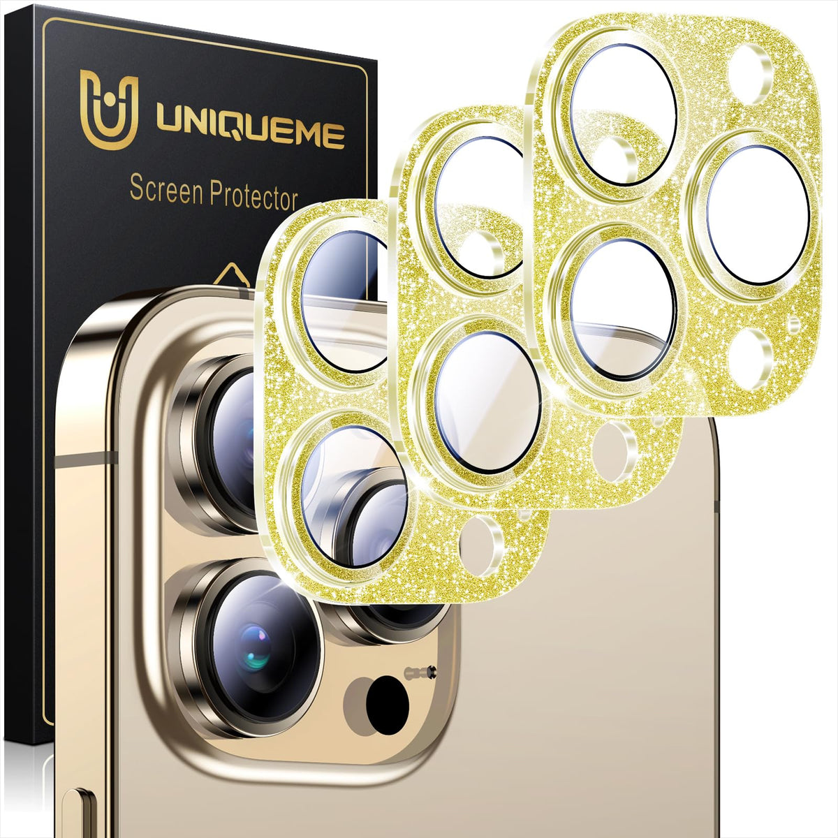 UniqueMe for iPhone 13 6.1"/13 Mini 5.4" Camera Lens Protector-Black Circle