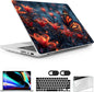 for MacBook Pro 16 inch Case 2021 2022 2023 2024 Release A3186 A3403 M4 A2991 M3 A2780 M2 A2485 M1 Pro/Max, Hard Shell Case with Screen Protector & Keyboard Cover, Butterflies Flowers