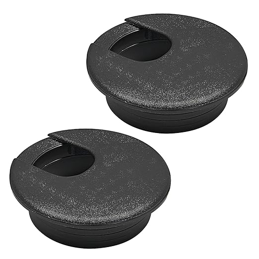 BOPOREAE 2 Pcs Desk Grommet 1-3/8" (35 mm), Desk Cord Hole Cover
