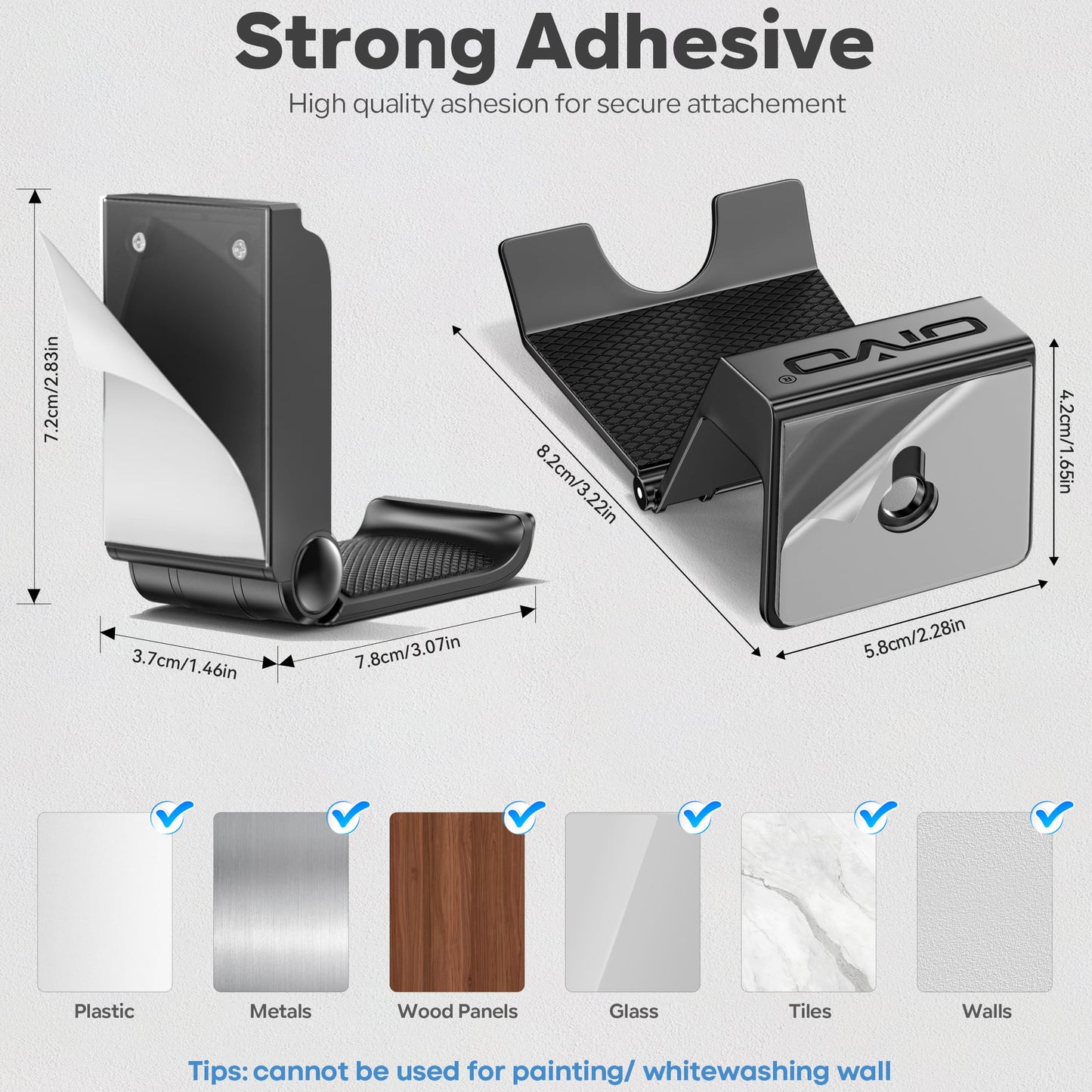 OIVO Controller & Headset Wall Mount Holder Stand, Foldable Headphone Stand, Gaming Controller Holder Hanger Hook, Universal Storage Organizer Controller/Earphone/Game Accessories-5 Packs