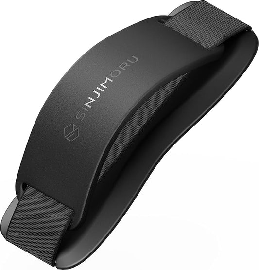 Sinjimoru Phone Grip with Silicone Band, Holder & Kickstand, Black