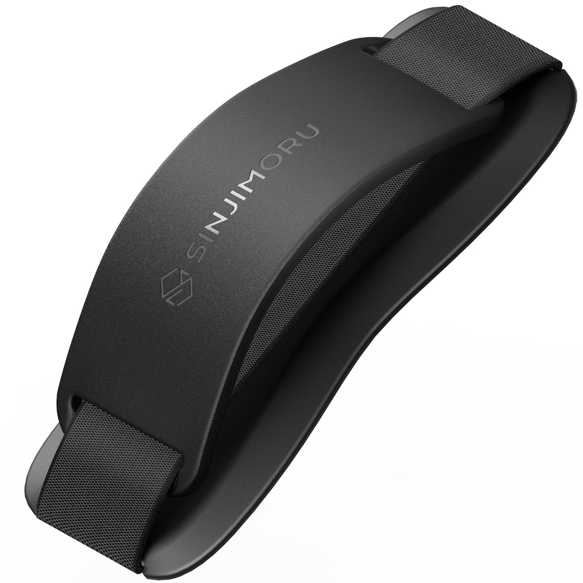 Sinjimoru Phone Grip with Silicone Band, Holder & Kickstand, Black