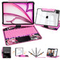 Uminy Clear Keyboard Case for iPad Air 11/10.9 & Pro 11,360 Rotation,Black