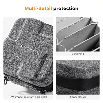 K&F Concept 10 in 1 Lens Filter Case, Hard Shell Camera Filter Pouch Up to 82mm with Hand Strap, Waterproof Camera Lens Filter Storage Wallet for ND UV CPL Filter Pouch