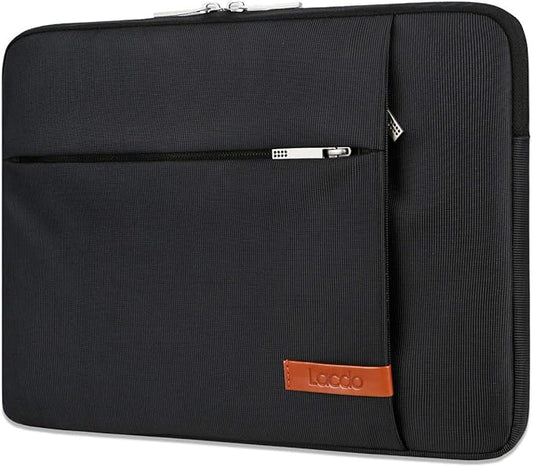Lacdo Laptop Sleeve Case for 16 inch New MacBook Pro M4/M3/M2/M1 Pro/Max A3403 A3186 A2991 A2780 A2485 A2141 2024-2019 | 15 inch Microsoft Surface Laptop 7th Copilot+PC, 6 5 4 3 Computer Bag, Black